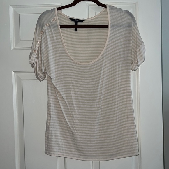 BCBG top. Cute light pink and tan stripe - Picture 1 of 1
